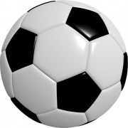 a black and white soccer football